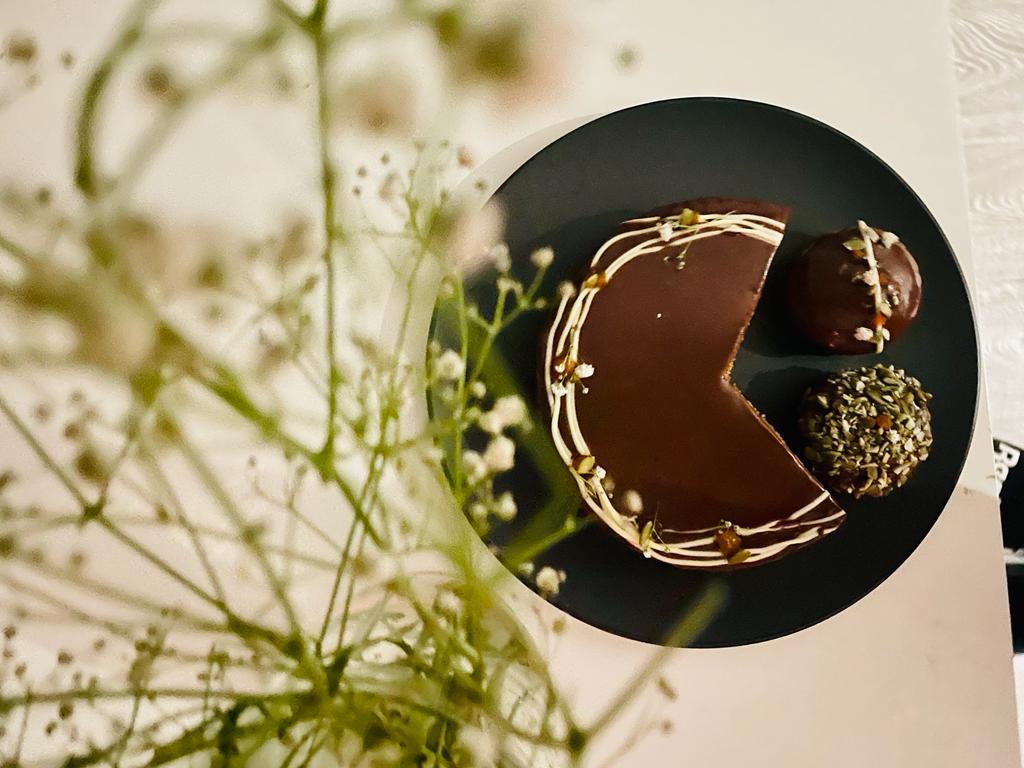 Vegan and dairy free chocolate-pumpkin cake